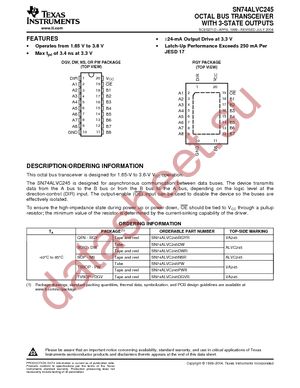 SN74ALVC245DWRE4 datasheet  